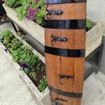 Закачалки от автентични реставрирани дъбови бъчви с ръчно ковани окачвачи-хоризонтални!