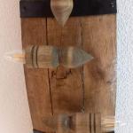 Полилеи от автентични реставирани бъчви с 4 ръчно изработени дървени чашки-конус!