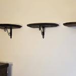 Етажерки-цветарници от дъбов масив(автентични бъчви) с ковано желязо!