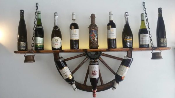 Рафт за вино от автентични колела на каруца! - Image 3