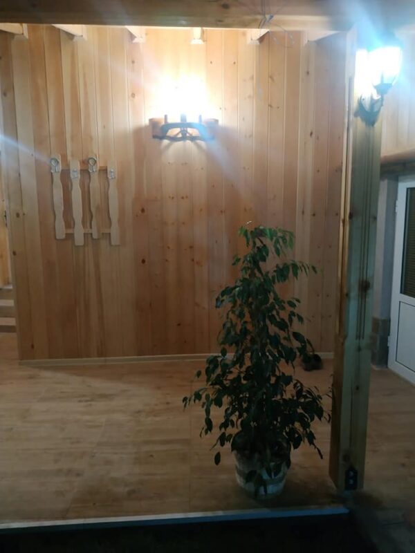 Етно стенни лампи тип колело на каруца с дървени чашки - Image 18