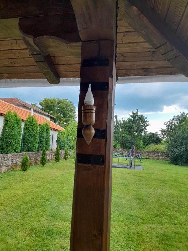 Eтно аплици - стенни лампи от автентични бъчви с дървени чашки - Image 33