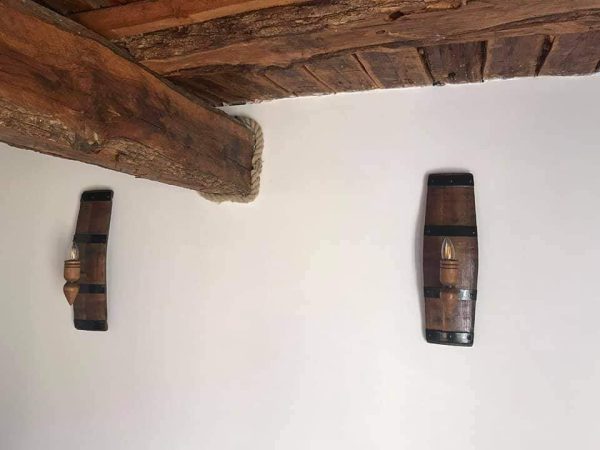 Eтно аплици - стенни лампи от автентични бъчви с дървени чашки - Image 34