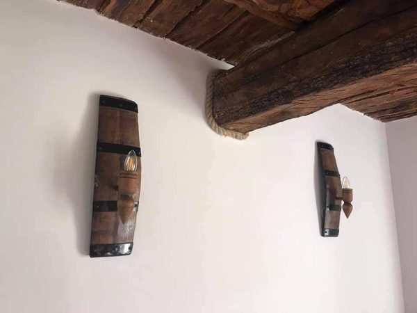 Eтно аплици - стенни лампи от автентични бъчви с дървени чашки - Image 35