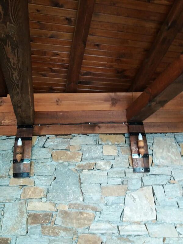 Eтно аплици - стенни лампи от автентични бъчви с дървени чашки - Image 13