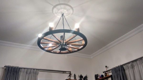 Автентични етнографски ПОЛИЛЕИ от реставрирани колела от каруца с дървени чашки - Image 11