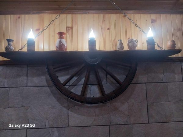 Рафт-лампа от автентични реставрирани колела на каруци! - Image 19