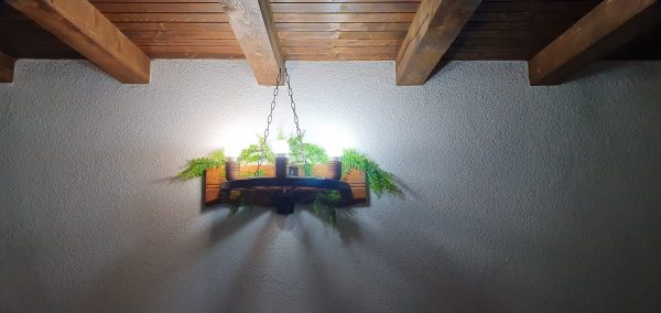 Дървени стенни лампи с ръчно изработени колела и дървени чашки! - Image 15