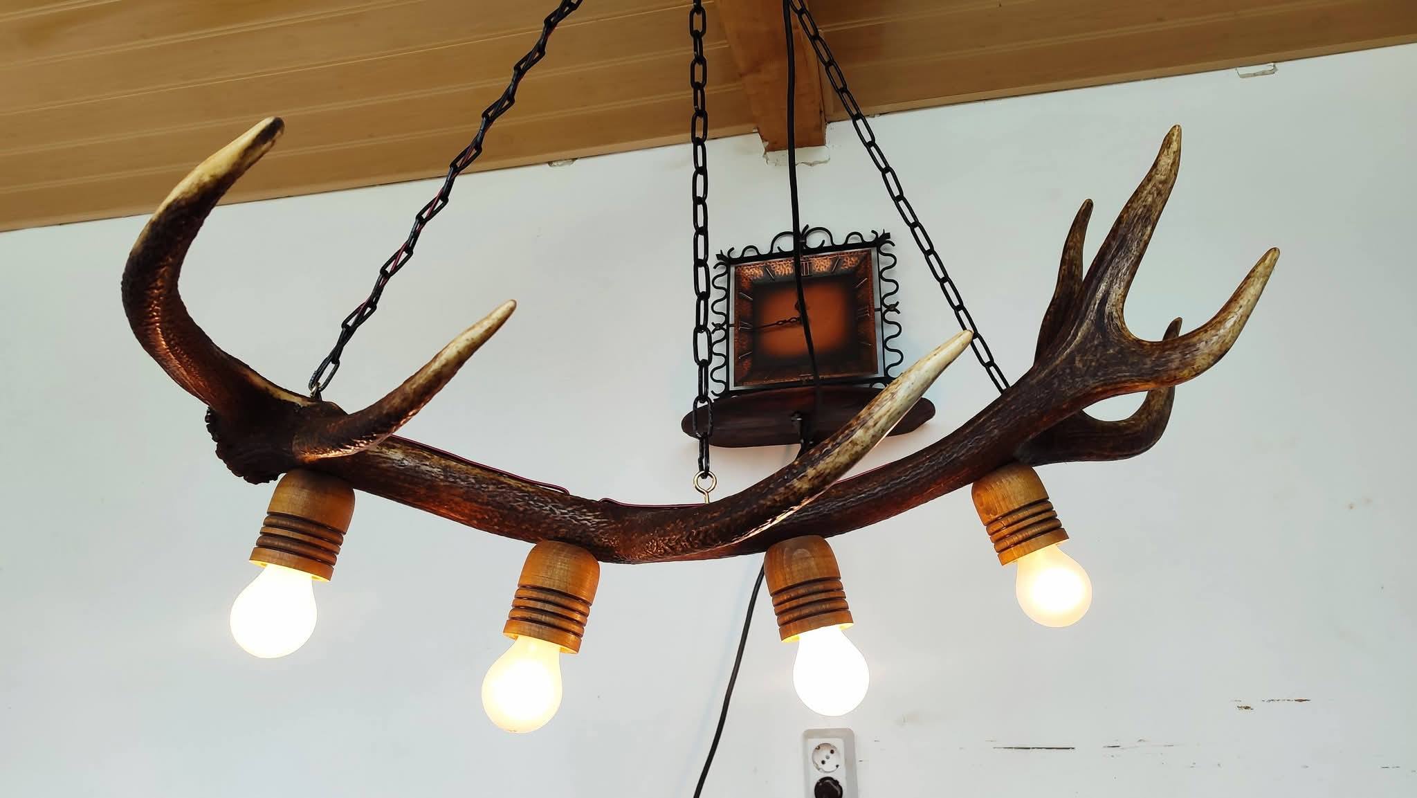 Изработваме полилеи от паднали еленови рога с ръчно изработени дървени чашки! - Image 17